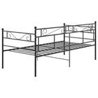 Schlafsofa Bettgestell Schwarz Metall 90x200 cm