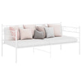Schlafsofa Bettgestell Weiß Metall 90x200 cm