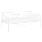 Schlafsofa Bettgestell Weiß Metall 90x200 cm
