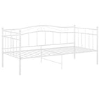 Schlafsofa Bettgestell Weiß Metall 90x200 cm