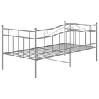 Schlafsofa Bettgestell Grau Metall 90x200 cm