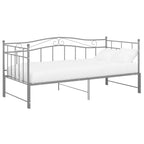 Ausziehsofa Bettgestell Grau Metall 90x200 cm