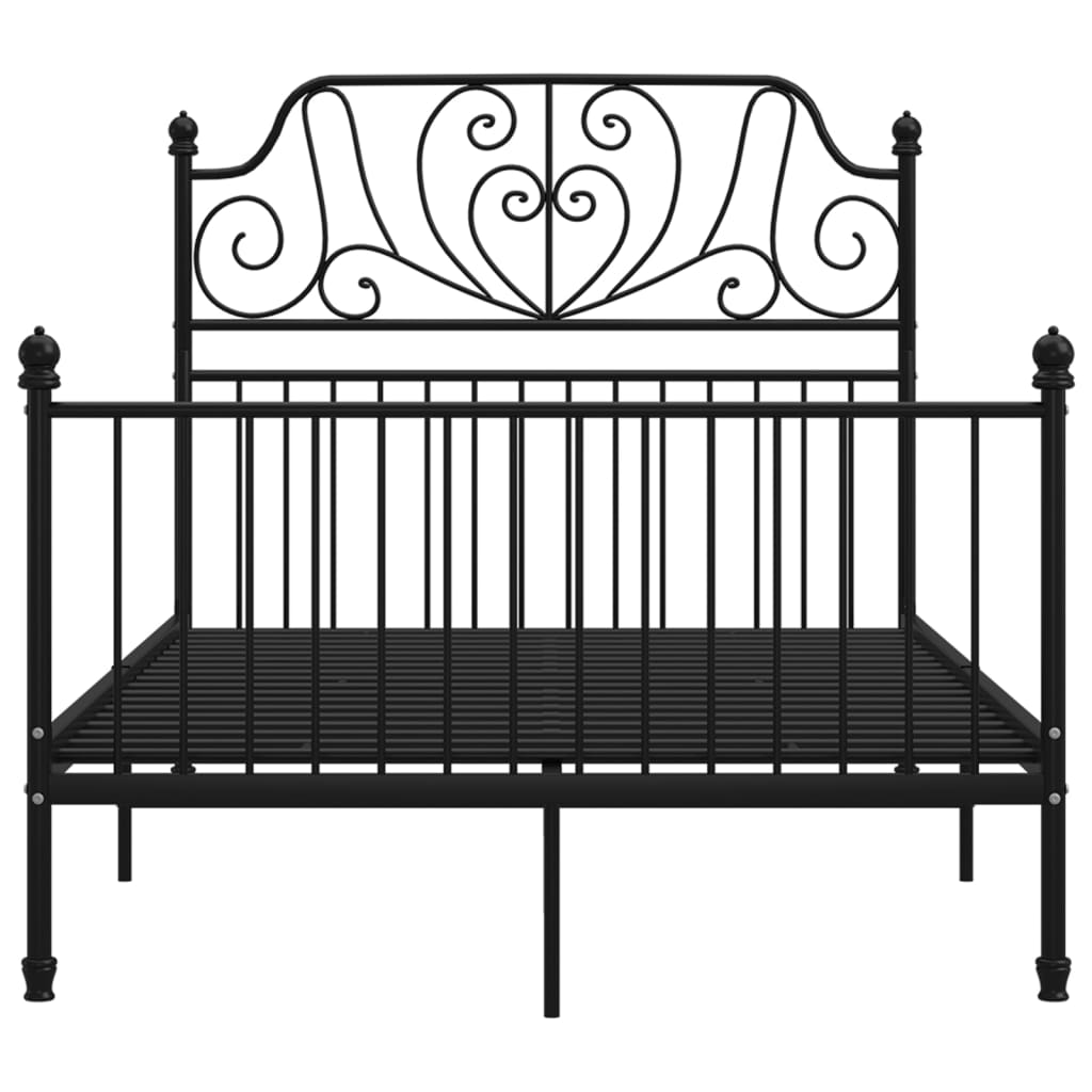 Bettgestell Schwarz Metall 120x200 cm