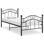 Bett Schwarz Metall 90x200 cm