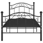 Bett Schwarz Metall 90x200 cm