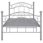 Bett Grau Metall 90x200 cm