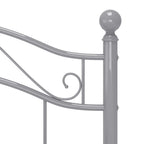 Bett Grau Metall 90x200 cm