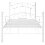 Bett Weiß Metall 100x200 cm