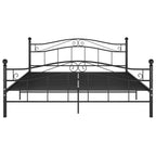 Bett Schwarz Metall 140x200 cm