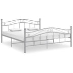 Bett Grau Metall 140x200 cm