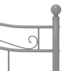 Bett Grau Metall 140x200 cm
