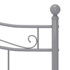 Bett Grau Metall 180x200 cm