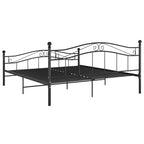 Bett Schwarz Metall 200x200 cm