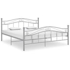 Bett Grau Metall 200x200 cm