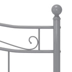 Bett Grau Metall 200x200 cm