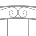 Bett Grau Metall 200x200 cm