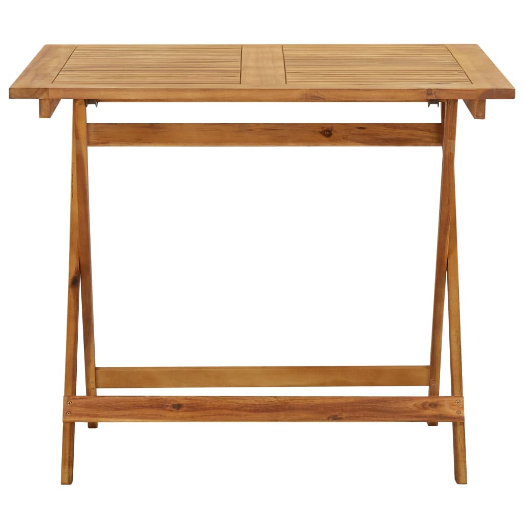 Klappbarer Gartentisch 90x90x75 cm Massivholz Akazie