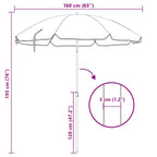 Sonnenschirm mit Stahlmast Anthrazit 180 cm