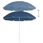Sonnenschirm mit Stahlmast Blau 180 cm