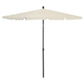 Sonnenschirm mit Mast 210x140 cm Sandfarben