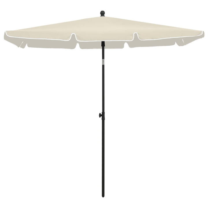 Sonnenschirm mit Mast 210x140 cm Sandfarben