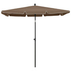 Sonnenschirm mit Mast 210x140 cm Taupe