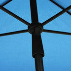 Sonnenschirm mit Mast 210x140 cm Azurblau