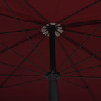 Sonnenschirm mit Mast 200x130 cm Bordeauxrot