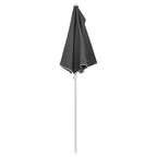 Halb-Sonnenschirm mit Mast 180x90 cm Anthrazit