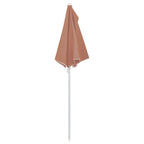 Halb-Sonnenschirm mit Mast 180x90 cm Terrakottarot