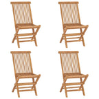 Klappbare Gartenstühle 4 Stk. Massivholz Teak