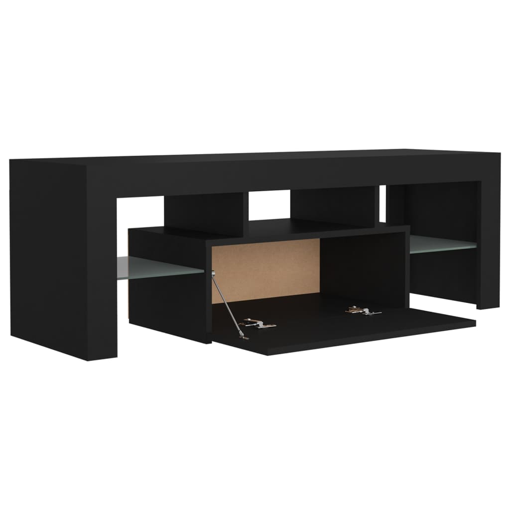 TV-Schrank mit LED-Leuchten Schwarz 120x35x40 cm