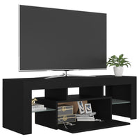 TV-Schrank mit LED-Leuchten Schwarz 120x35x40 cm