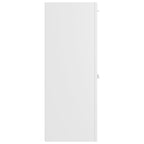 Badezimmerschrank Weiß 30x30x80 cm Holzwerkstoff