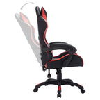Gaming-Stuhl mit RGB LED-Leuchten Rot und Schwarz Kunstleder