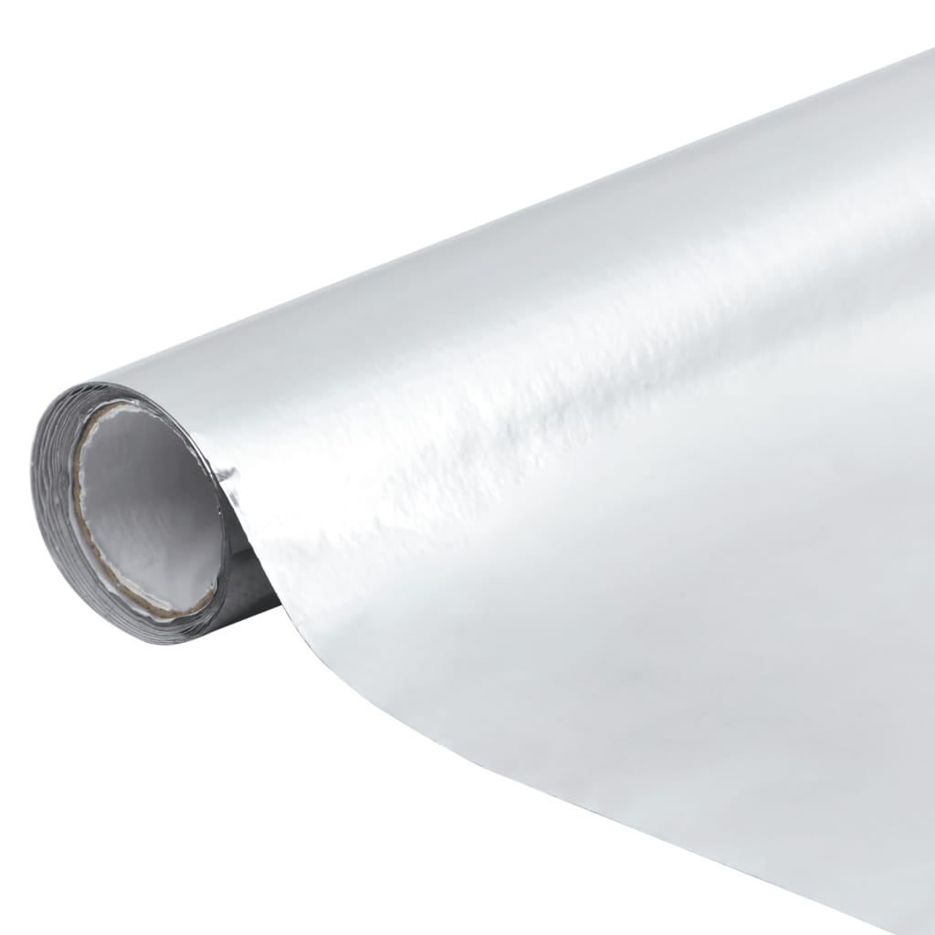 Selbstklebende Möbelfolie Hochglanz-Silbern 500x90 cm PVC
