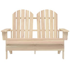 Adirondack-Gartenbank 2-Sitzer Massivholz Tanne