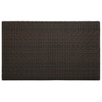 7-tlg. Gartenbar-Set mit Kissen Poly Rattan Braun