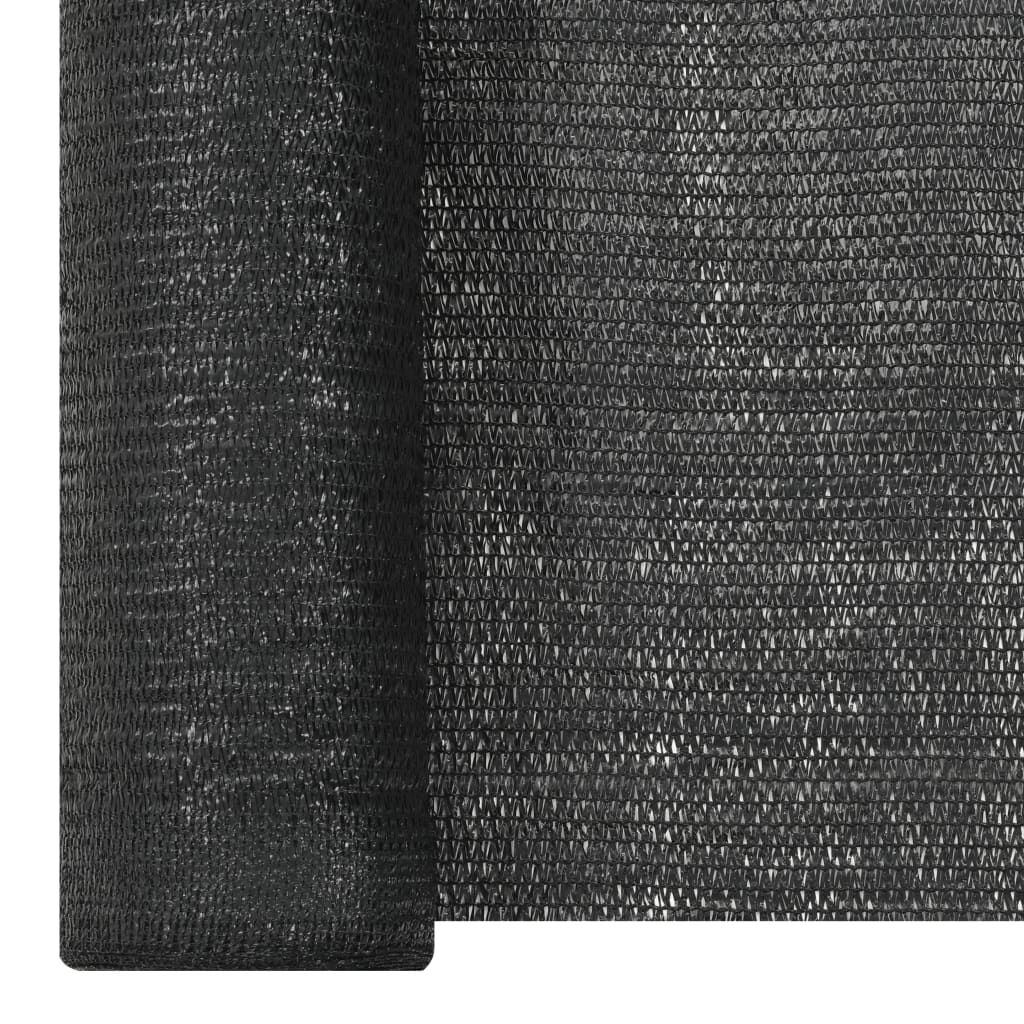 Zaunblende Schwarz 1,2x25 m HDPE 150 g/m²