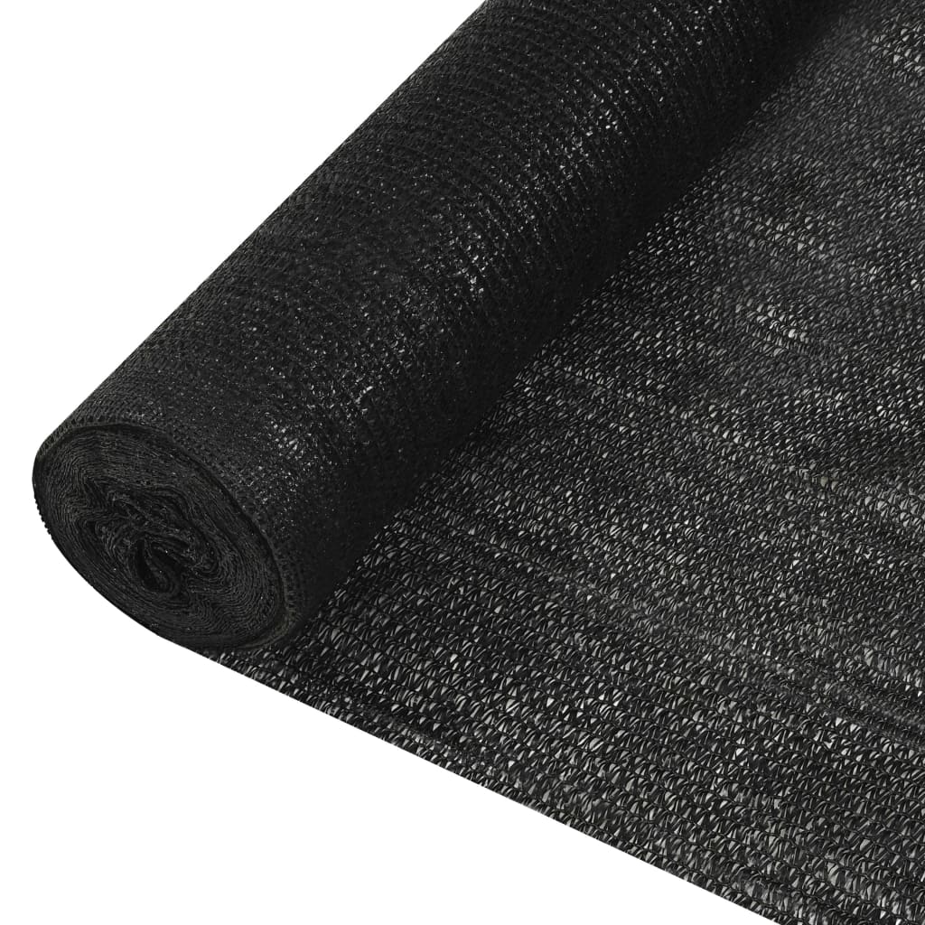 Zaunblende Schwarz 1,2x25 m HDPE 195 g/m²