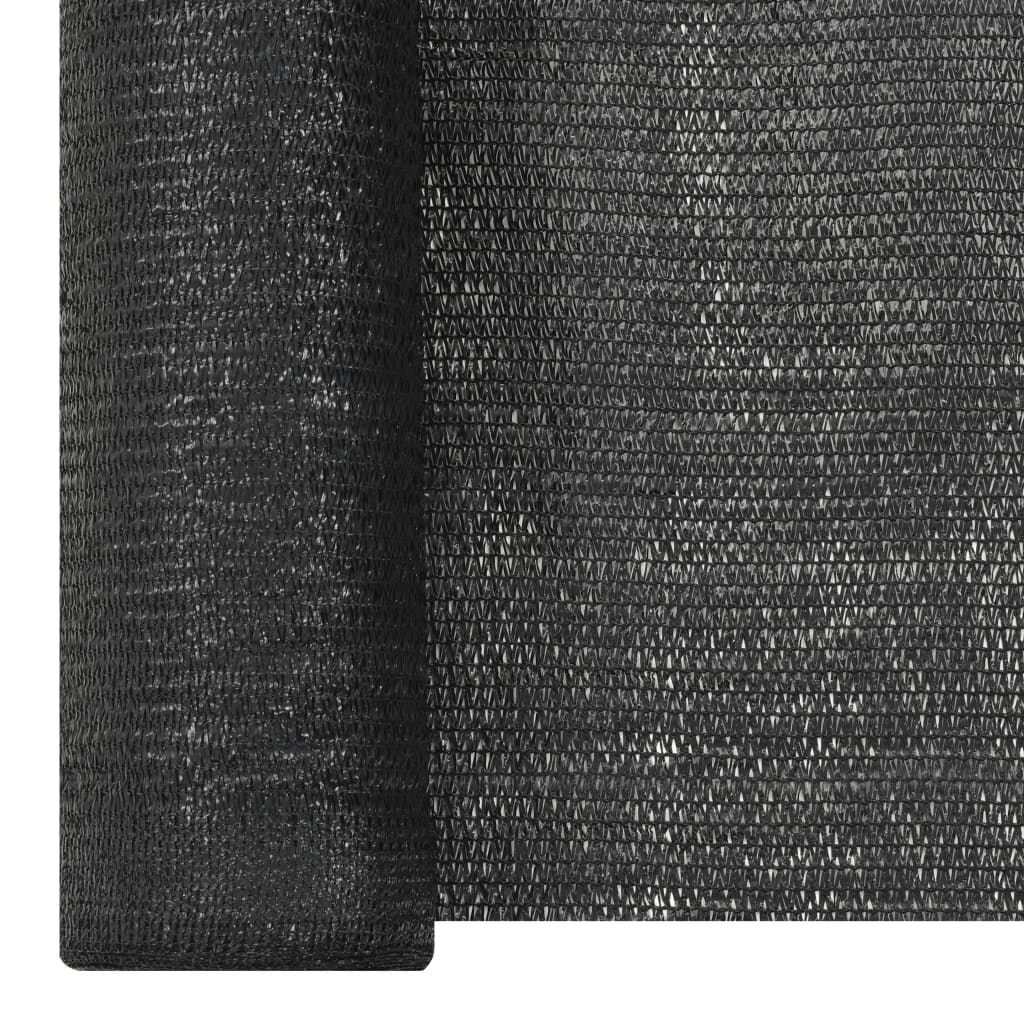 Zaunblende Schwarz 1,2x25 m HDPE 195 g/m²