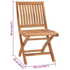 Gartenstühle 2 Stk. mit Beige Kissen Teak Massivholz