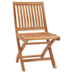 Gartenstühle 2 Stk. Graue Karomuster-Kissen Massivholz Teak