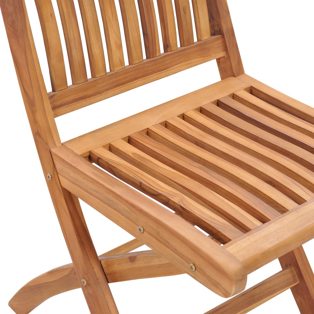 Gartenstühle 2 Stk. Graue Karomuster-Kissen Massivholz Teak