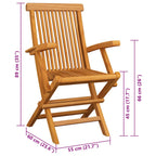 Gartenstühle mit Weinroten Kissen 6 Stk. Massivholz Teak