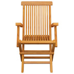 Gartenstühle mit Cremeweißen Kissen 6 Stk. Massivholz Teak