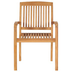 Gartenstühle 2 Stk. mit Weinroten Kissen Massivholz Teak