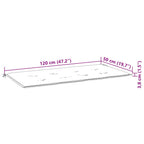 Stapelbare Gartenbank mit Auflage 128,5 cm Massivholz Teak