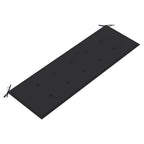 Stapelbare Gartenbank mit Auflage 159 cm Massivholz Teak