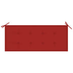 Klappbare Gartenbank mit Auflage 118 cm Bambus